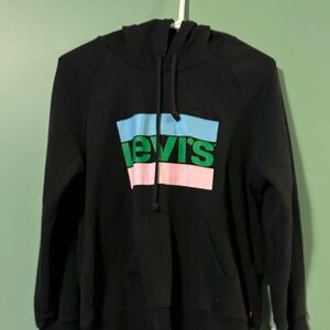 Levi's Black Hoodie with Colorful Logo